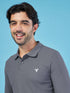 Men Solid Slim Fit Polo T-shirt with MATPIQ