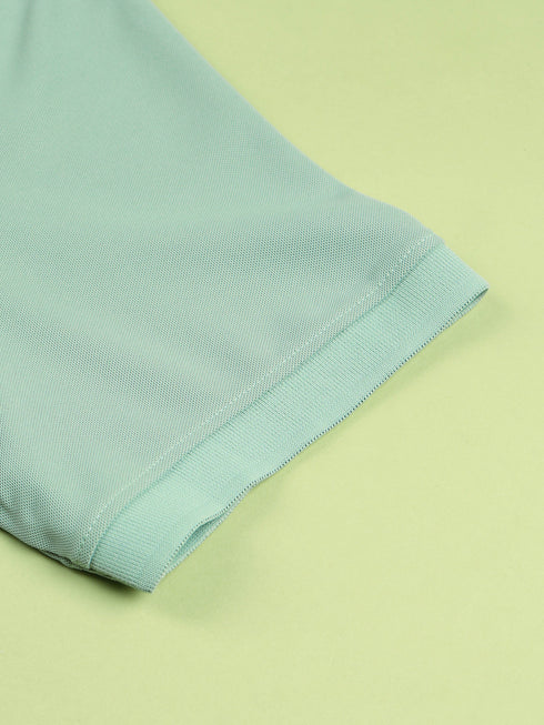Men Solid Slim Fit Polo T-shirt with MATPIQ