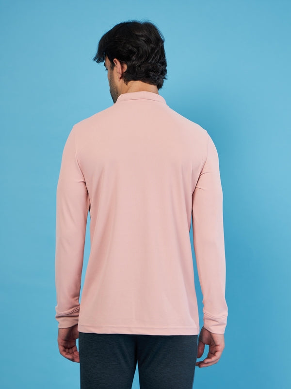 Men Solid Slim Fit Polo T-shirt with MATPIQ