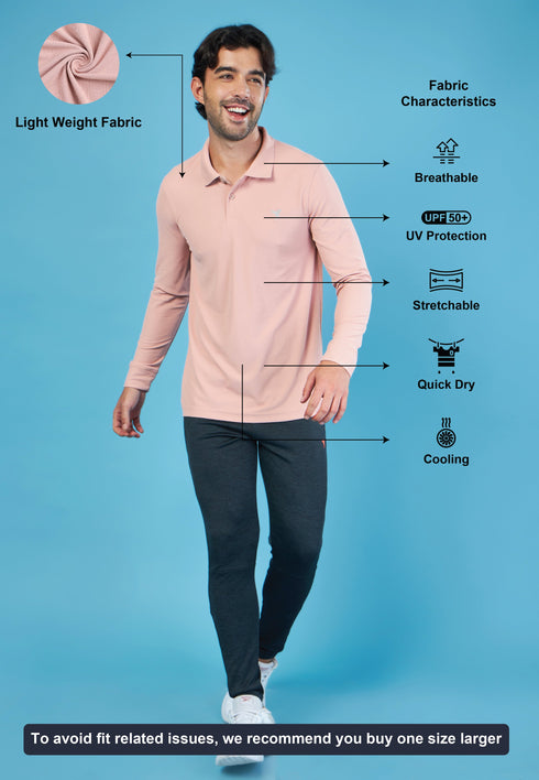 Men Solid Slim Fit Polo T-shirt with MATPIQ