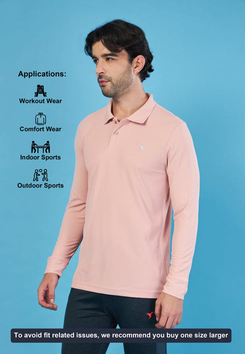 Men Solid Slim Fit Polo T-shirt with MATPIQ