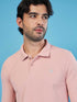 Men Solid Slim Fit Polo T-shirt with MATPIQ