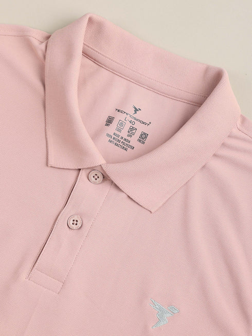 Men Solid Slim Fit Polo T-shirt with MATPIQ