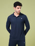 Men Solid Slim Fit Polo T-shirt with MATPIQ