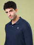Men Solid Slim Fit Polo T-shirt with MATPIQ
