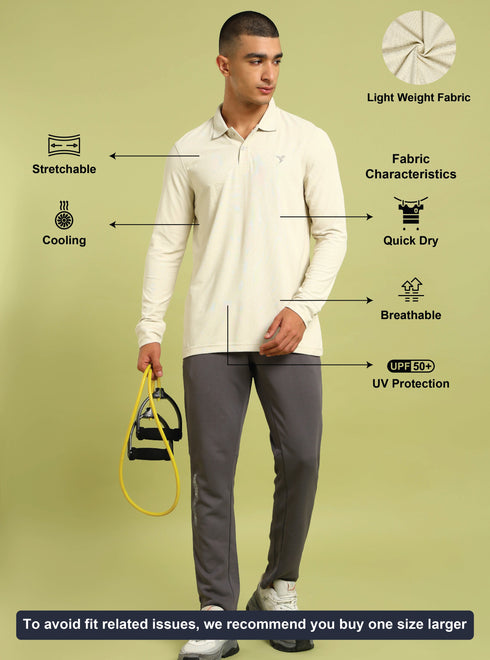 Men Solid Slim Fit Polo T-shirt with MATPIQ