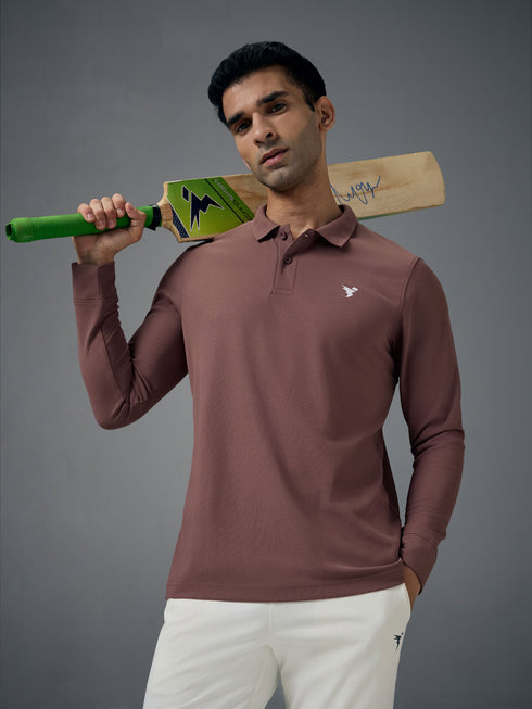Men Solid Slim Fit Polo T-shirt with MATPIQ