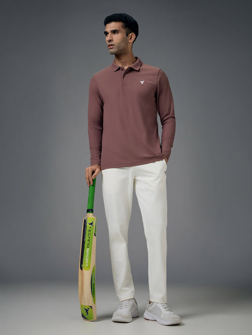 Men Solid Slim Fit Polo T-shirt with MATPIQ
