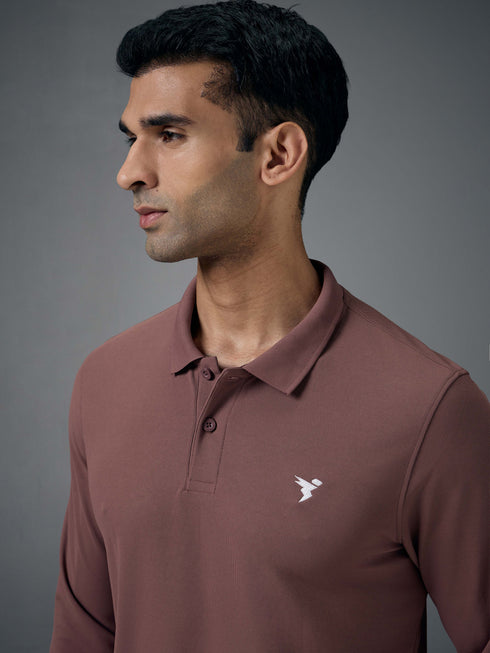 Men Solid Slim Fit Polo T-shirt with MATPIQ
