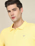Men Solid Slim Fit Polo T-shirt with MATPIQ