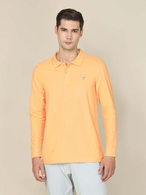 Men Solid Slim Fit Polo T-shirt with MATPIQ