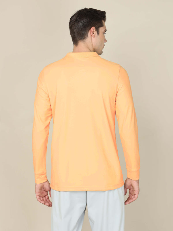 Men Solid Slim Fit Polo T-shirt with MATPIQ
