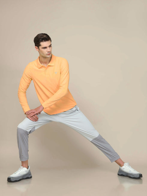 Men Solid Slim Fit Polo T-shirt with MATPIQ