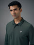 Men Solid Slim Fit Polo T-shirt with MATPIQ
