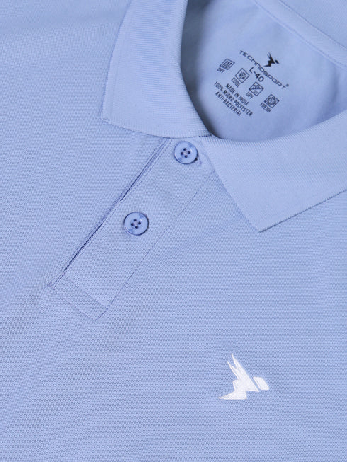 Men Solid Slim Fit Polo T-shirt with MATPIQ
