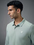 Men Solid Slim Fit Polo T-shirt with MATPIQ