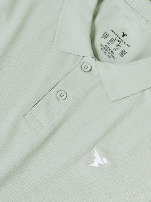 Men Solid Slim Fit Polo T-shirt with MATPIQ