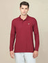 Men Solid Slim Fit Polo T-shirt with MATPIQ