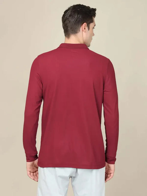Men Solid Slim Fit Polo T-shirt with MATPIQ