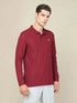 Men Solid Slim Fit Polo T-shirt with MATPIQ