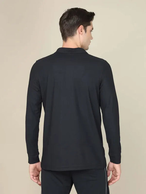 Men Solid Slim Fit Polo T-shirt with MATPIQ