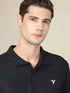 Men Solid Slim Fit Polo T-shirt with MATPIQ
