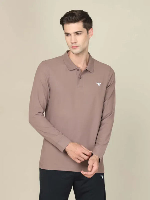 Men Solid Slim Fit Polo T-shirt with MATPIQ