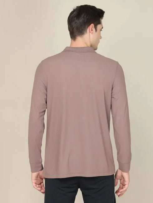 Men Solid Slim Fit Polo T-shirt with MATPIQ