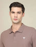 Men Solid Slim Fit Polo T-shirt with MATPIQ