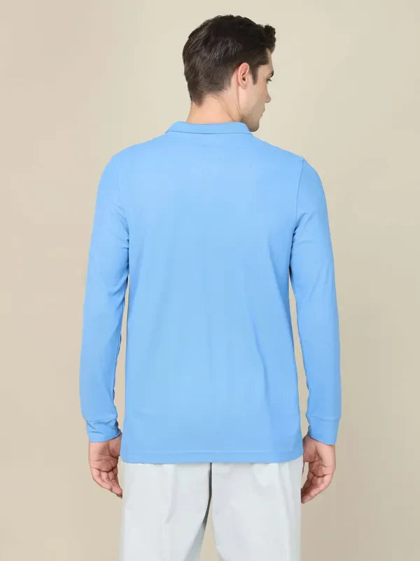Men Solid Slim Fit Polo T-shirt with MATPIQ