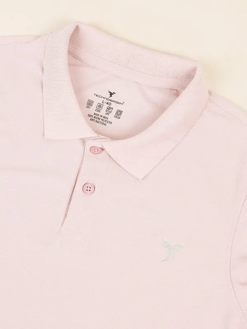 Men Solid Slim Fit Polo T-shirt with MATPIQ
