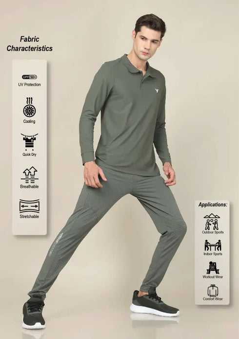 Men Solid Slim Fit Polo T-shirt with MATPIQ