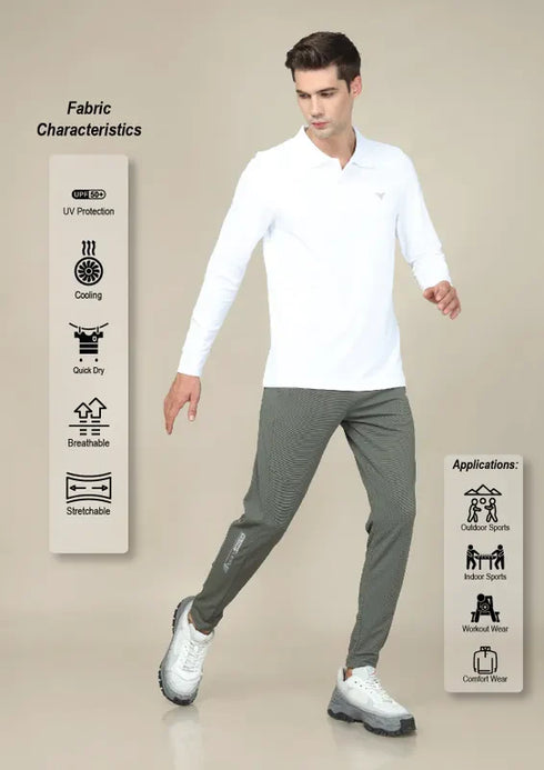 Men Solid Slim Fit Polo T-shirt with MATPIQ