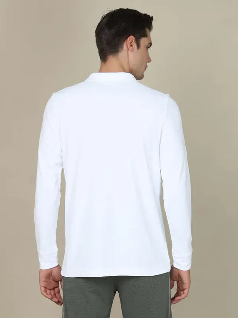 Men Solid Slim Fit Polo T-shirt with MATPIQ