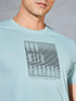 Men Printed Slim Fit Round Neck T-shirt with COTFLEX