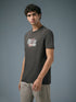 Men Printed Slim Fit Round Neck T-shirt with COTFLEX