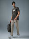 Men Printed Slim Fit Round Neck T-shirt with COTFLEX