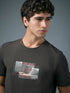 Men Printed Slim Fit Round Neck T-shirt with COTFLEX