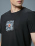 Men Printed Slim Fit Round Neck T-shirt with COTFLEX