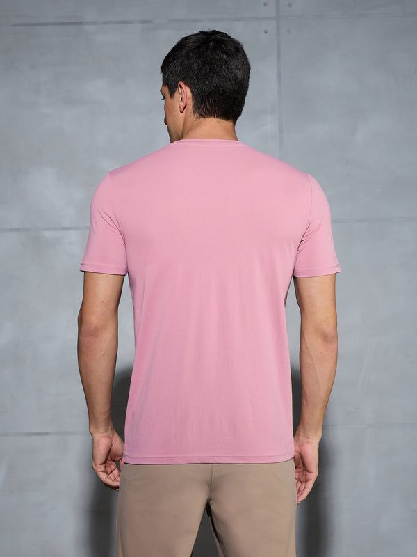 Men Printed Slim Fit Round Neck T-shirt with COTFLEX