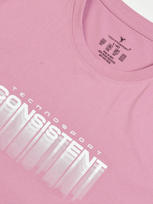 Men Printed Slim Fit Round Neck T-shirt with COTFLEX