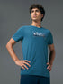 Men Printed Slim Fit Round Neck T-shirt with COTFLEX