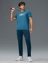 Men Printed Slim Fit Round Neck T-shirt with COTFLEX