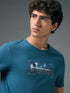 Men Printed Slim Fit Round Neck T-shirt with COTFLEX