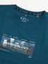 Men Printed Slim Fit Round Neck T-shirt with COTFLEX