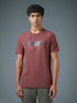 Men Printed Slim Fit Round Neck T-shirt with COTFLEX