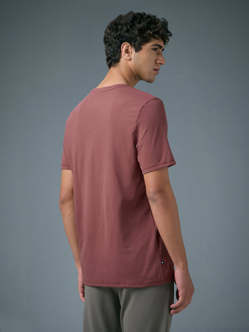 Men Printed Slim Fit Round Neck T-shirt with COTFLEX