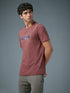 Men Printed Slim Fit Round Neck T-shirt with COTFLEX