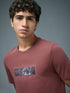 Men Printed Slim Fit Round Neck T-shirt with COTFLEX