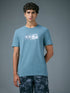 Men Printed Slim Fit Round Neck T-shirt with COTFLEX